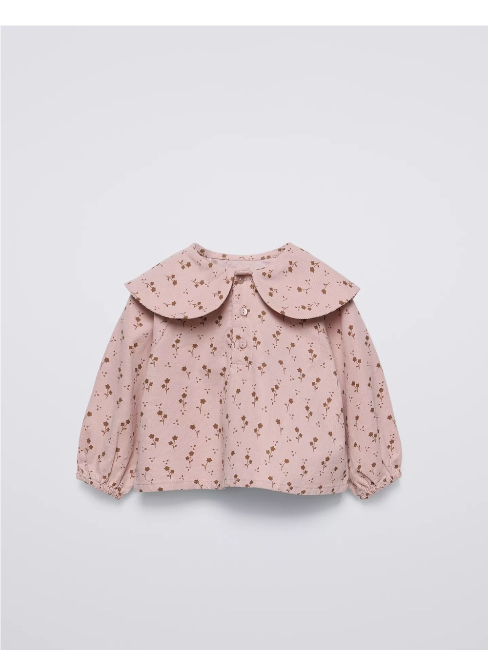 Zara Pink Floral Peter Pan Collar Blouse